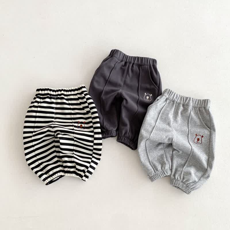 Baby Bear Striped Casual Pants