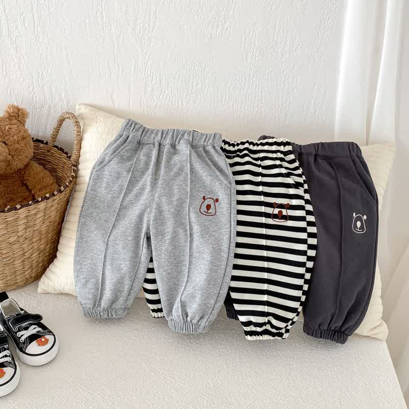 Baby Bear Striped Casual Pants