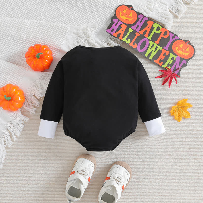 BOO CREW Baby Skeleton Black Bodysuit