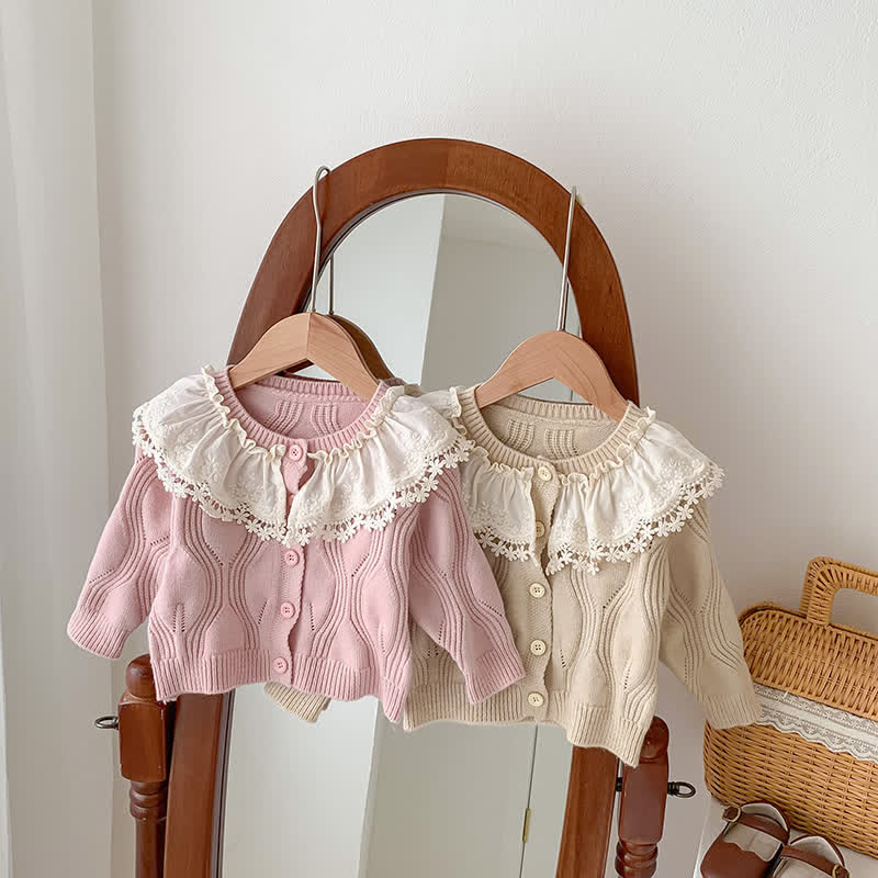 Baby Flower Lace Knitted Sweet Cardigan