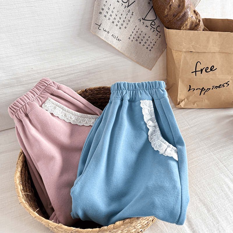 Toddler Girl Lace Pocket Jogger Pants