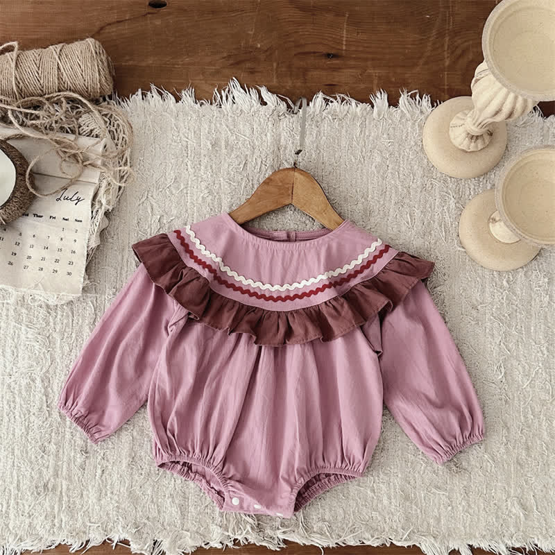 Baby Pink Wavy Grain Lovely Bodysuit