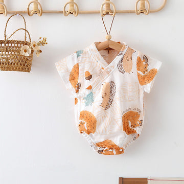 Baby Hedgehog Squirrel Kimono Bodysuit