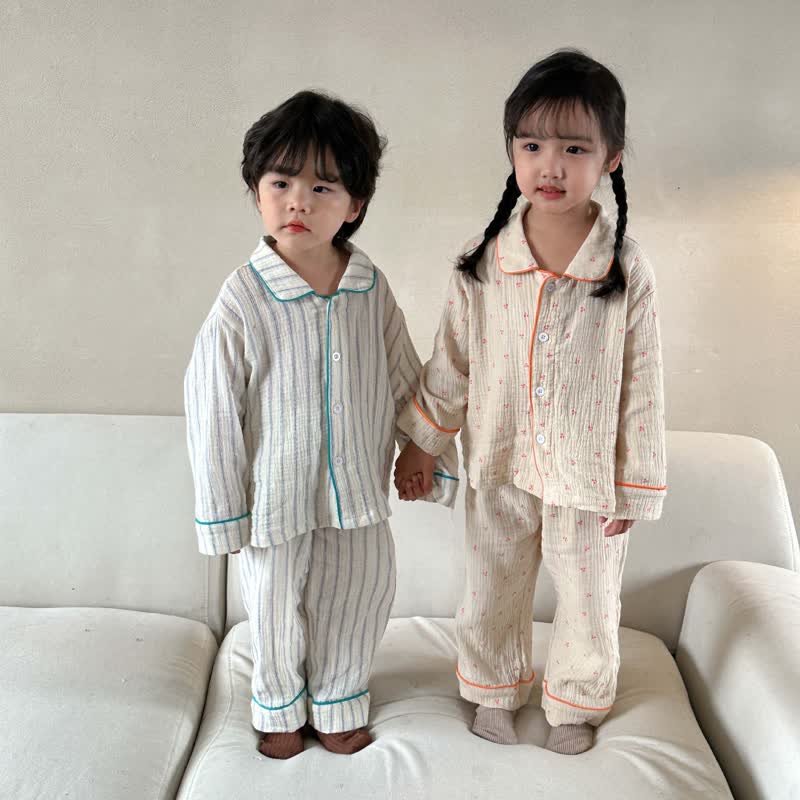 Toddler 2-Piece Cherry Striped Pajamas Set