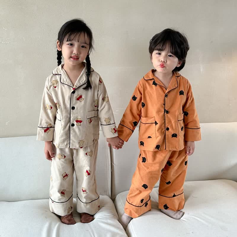 Toddler 2-Piece Lovely Bear Pajamas Set