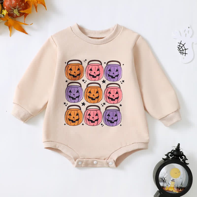 Baby Pumpkin Star Apricot Bodysuit