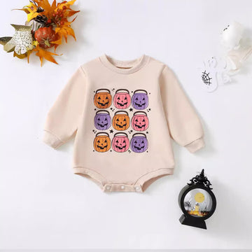 Baby Pumpkin Star Apricot Bodysuit