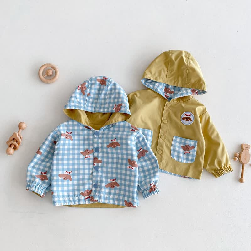 YEPP! Baby Plaid Dog Reversible Coat