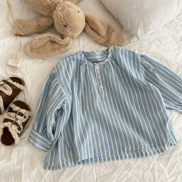 Toddler Girl Blue Striped Blouse