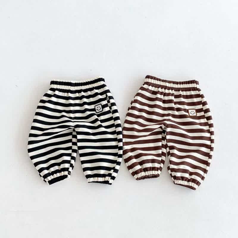 Baby Smile Striped Loose Casual Pants