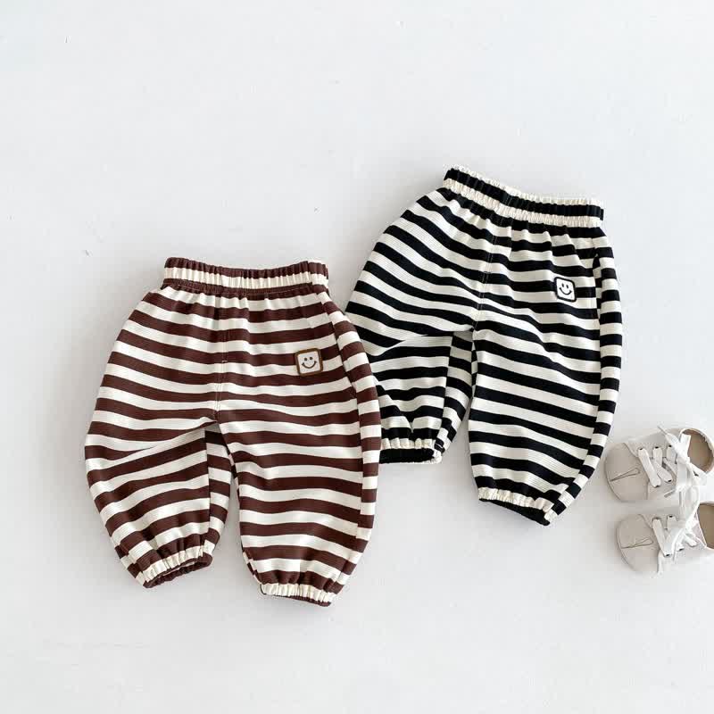 Baby Smile Striped Loose Casual Pants