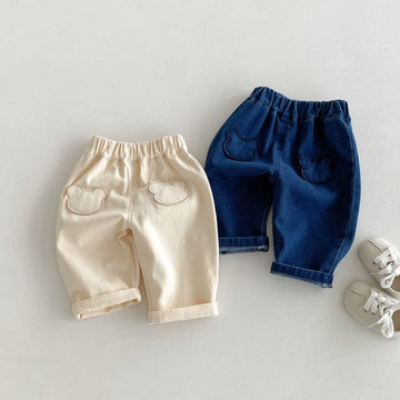 Baby Cute Bear Casual Denim Pants