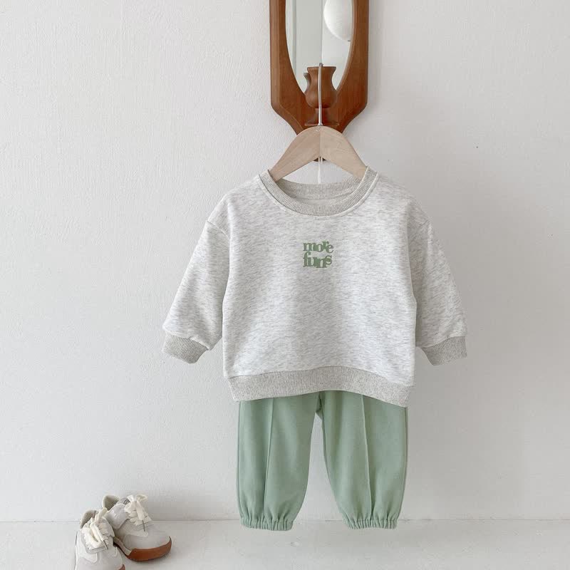 MORE FUNS Baby 2-Piece Sweatsuit Set