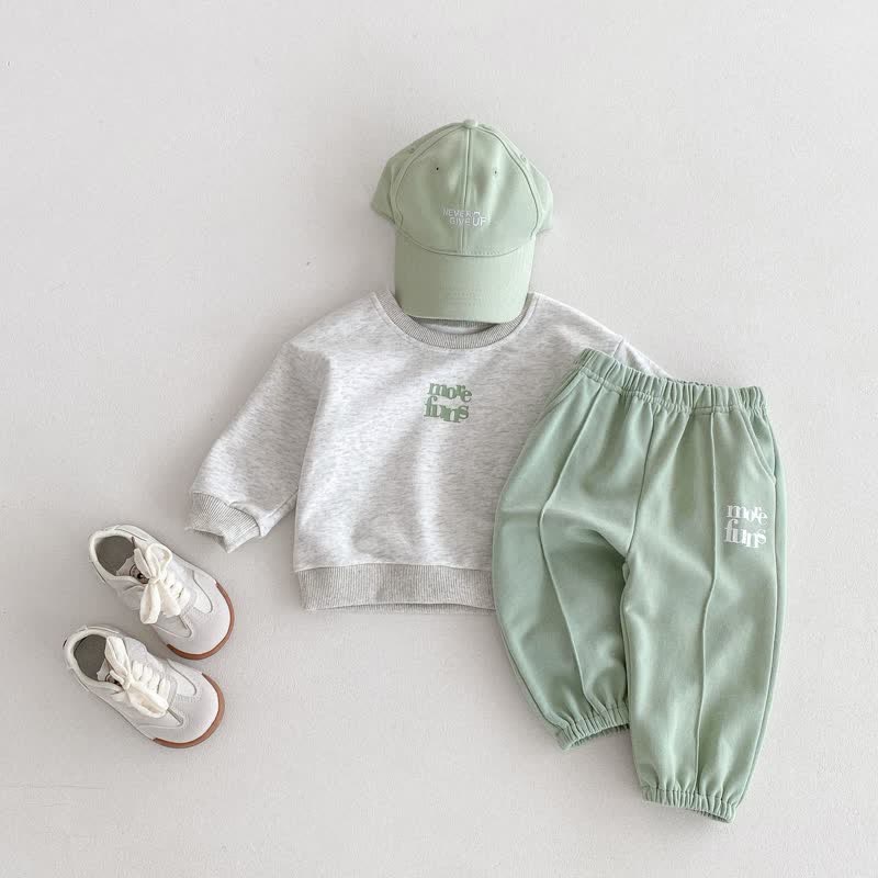 MORE FUNS Baby 2-Piece Sweatsuit Set