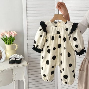 Baby Dots Apricot Sweet Romper