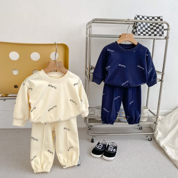 BONITO Baby 2-Piece Simple Casual Sweatsuit Set