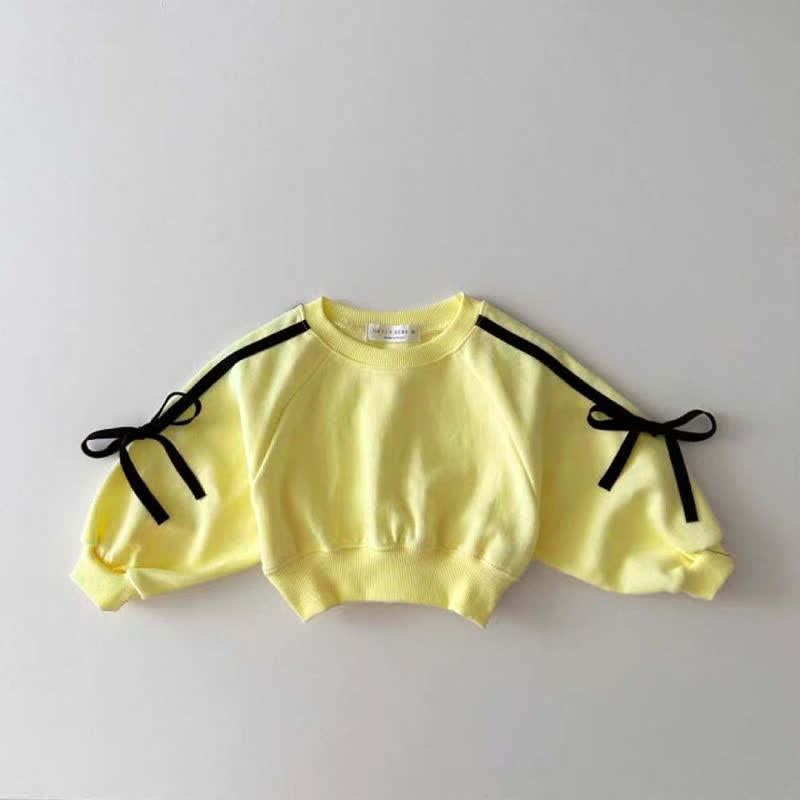 Toddler 2-Piece Striped Bow Yellow Set