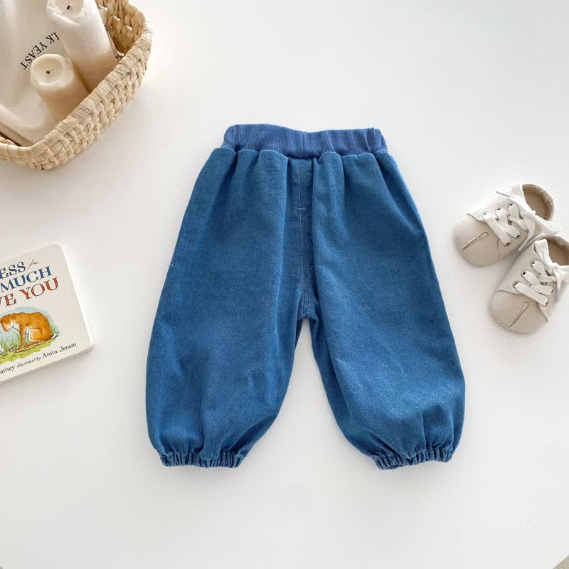 QUA Baby Blue Frog Denim Pants