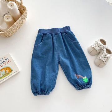 QUA Baby Blue Frog Denim Pants