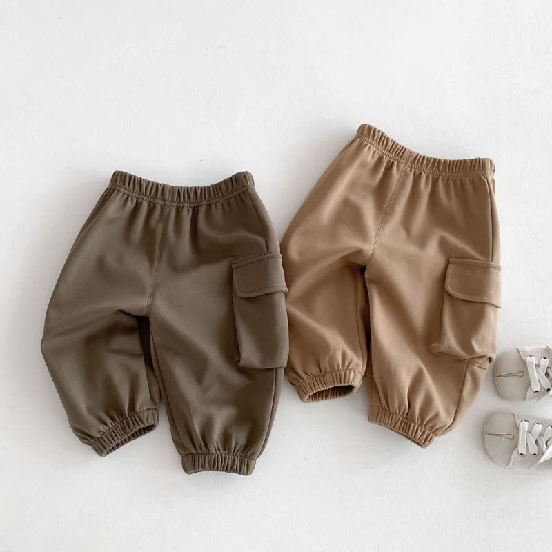 Baby Boy Pure Color Worker Pants