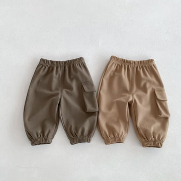 Baby Boy Pure Color Worker Pants