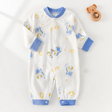 Baby Lovely Blue Astronaut Planet Romper