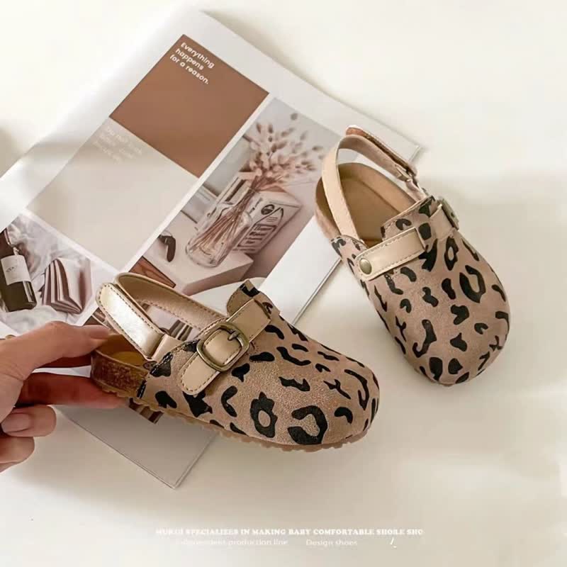 Toddler Leopard Slipper Plush Sandals