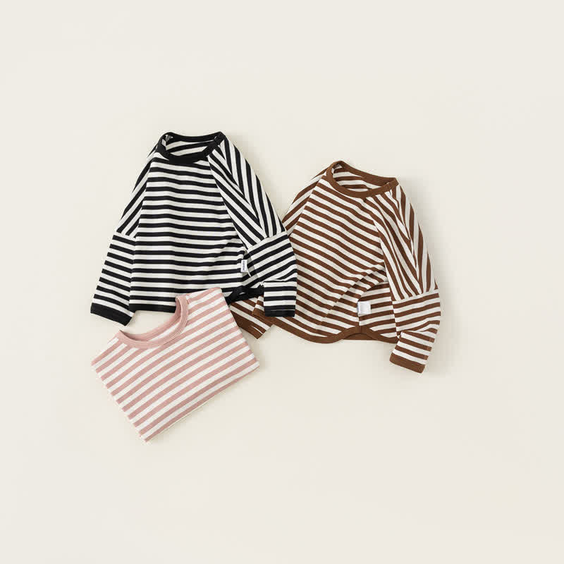 Toddler Basic Striped Simple T-shirt