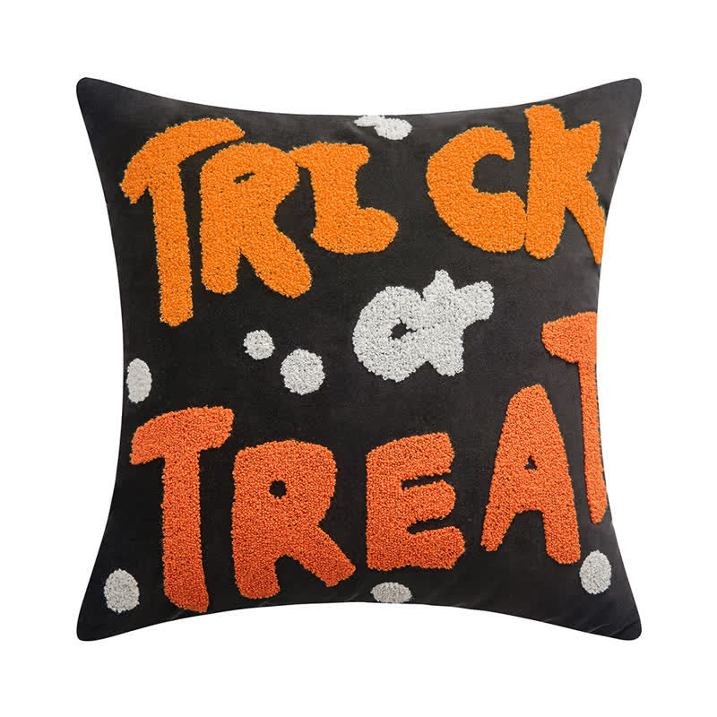 Halloween Embroidered Pillow Case