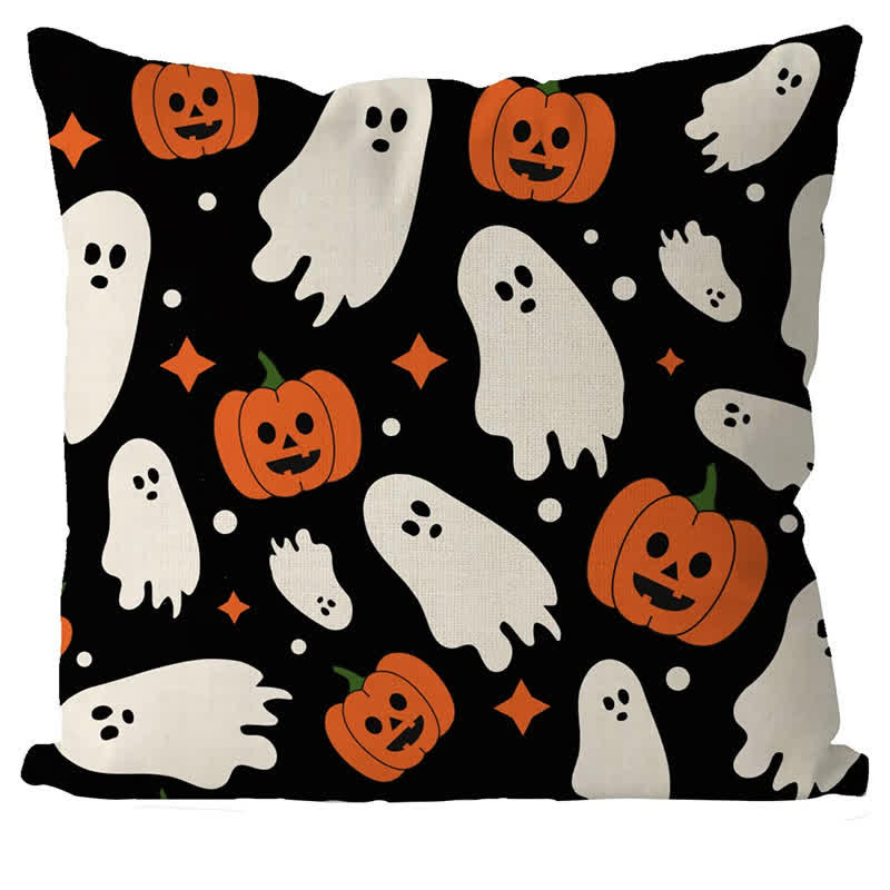 Halloween Embroidered Pillow Case