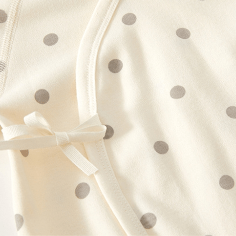 Baby Apricot Dots Kimono Romper