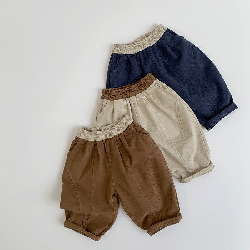 Toddler Color Block Design Loose Pants