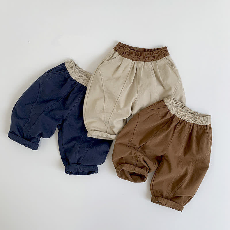 Toddler Color Block Design Loose Pants