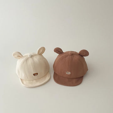 Baby Embroidered Bear 3D Ears Peaked Cap