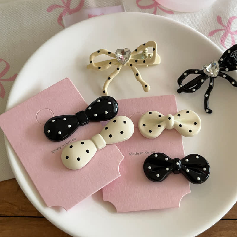 Baby Dot Bow Elegant Hair Clips