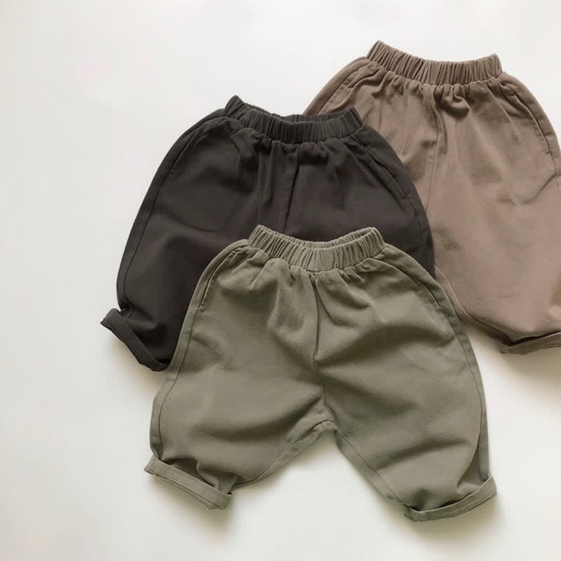 Toddler Casual Simple Pure Color Pants