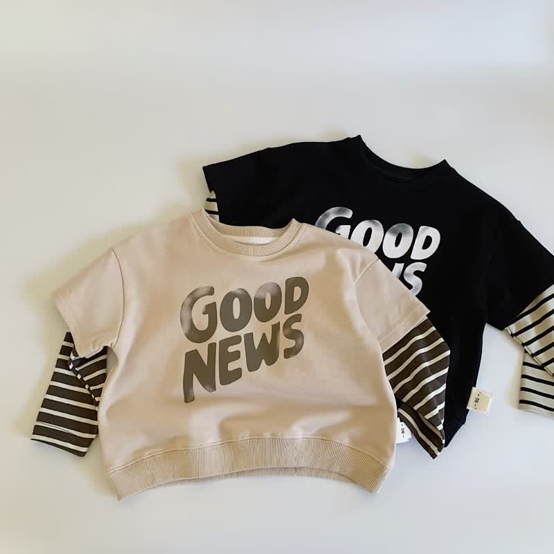 GOOD NEWS Toddler Fake 2pcs T-shirt