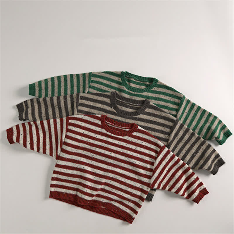 Toddler Design Knit Striped Sweater