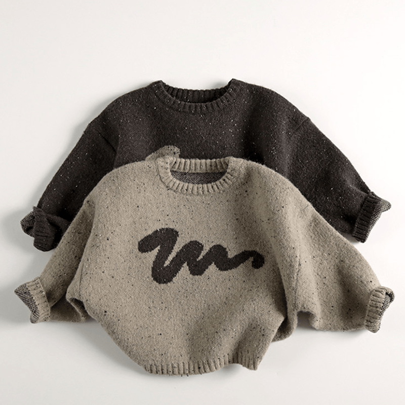 Toddler Casual Earthy Color Loose Sweater