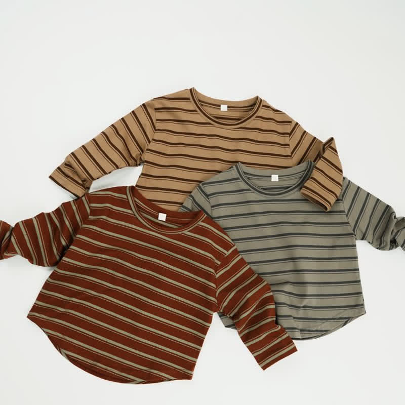 Toddler Striped Relax Simple T-shirt