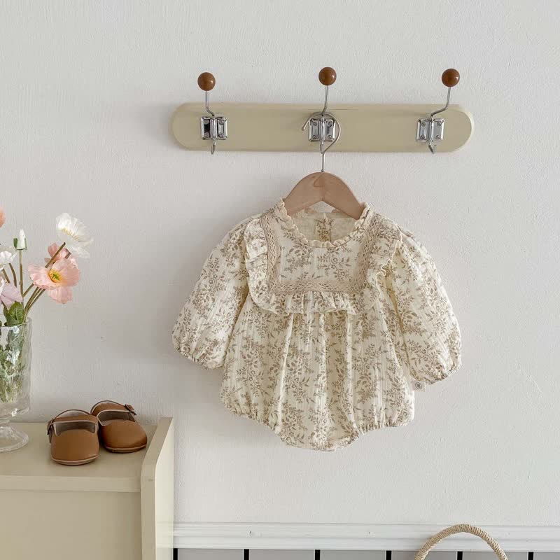 Baby Apricot Flower Elegant Bodysuit