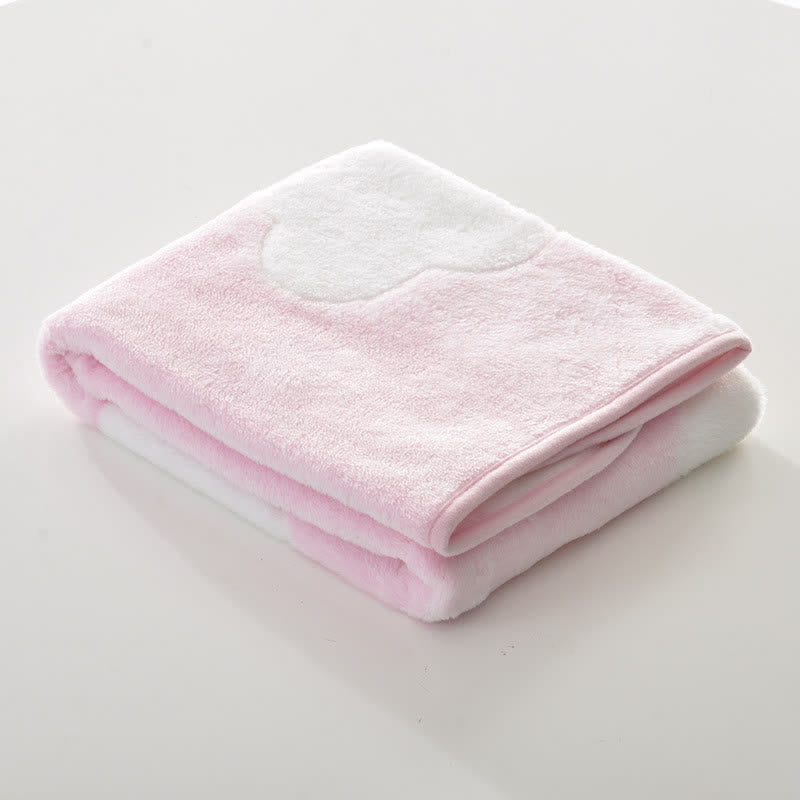 Baby Clouds Coral Velvet Blanket