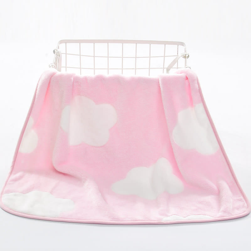 Baby Clouds Coral Velvet Blanket