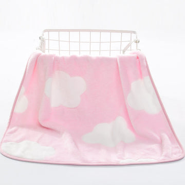 Baby Clouds Coral Velvet Blanket