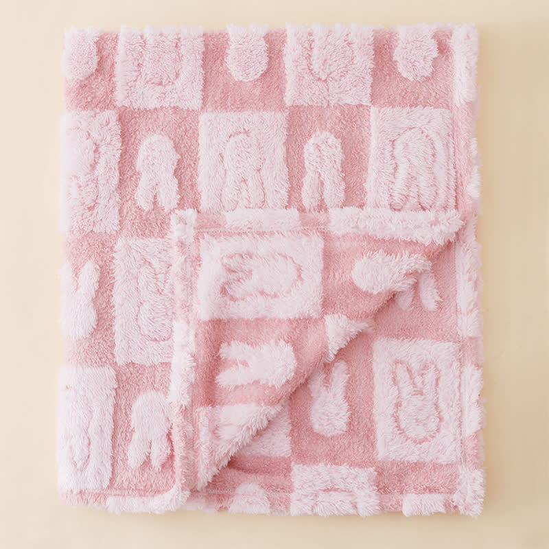 Baby Bunny Coral Velvet Blanket