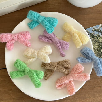 1PC Baby Yarn Bow Knitted Hair Clip