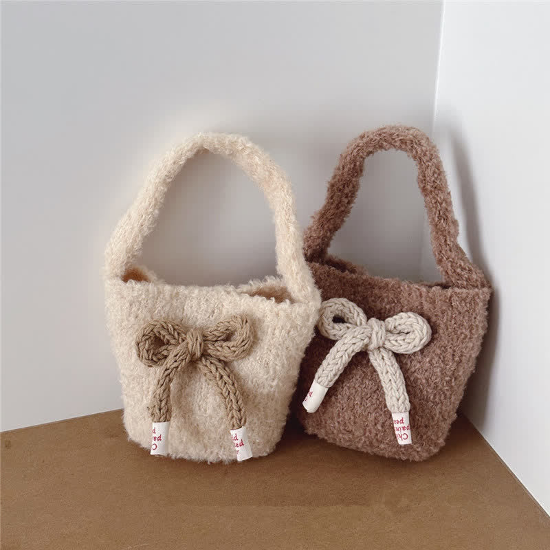 Baby Fleece Bow Sweet Lovely Handbag