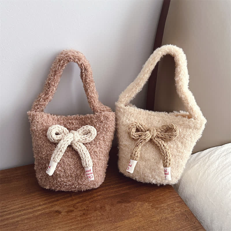 Baby Fleece Bow Sweet Lovely Handbag