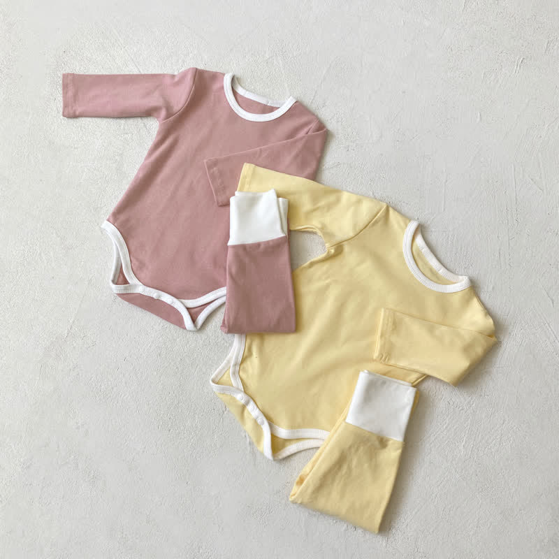 Baby 2-Piece Round Neck Lovely Set