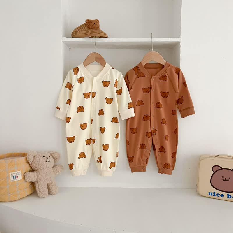 Baby Button Brown Bear Lovely Romper